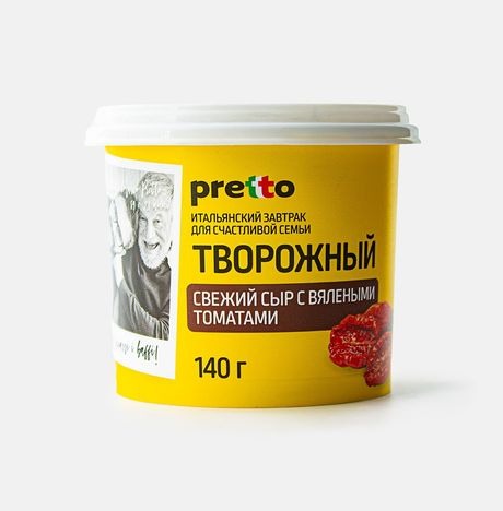 Сыр Претто творожный с вялеными томатами мягкий 65% пл/ст 140г