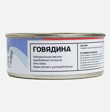 Корм для собак Говядина Колбасный цех консервир 100г