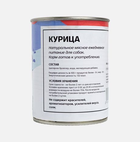 Корм для собак Курица Колбасный цех консервир 340г