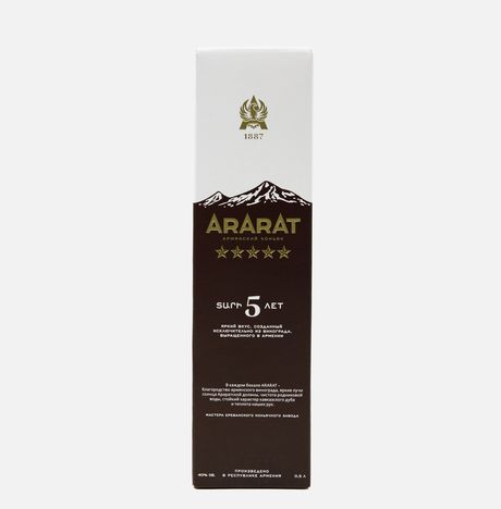 Коньяк Арарат Армянский пятилетний 40% п/у 0,5л
