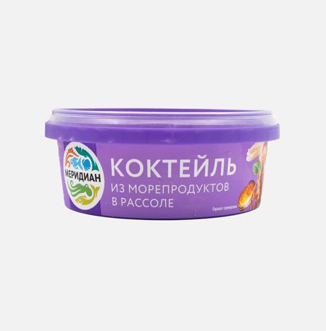 Коктейль Меридиан из морепродуктов в рассоле пл/б 270г