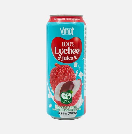 Сок Винут Личи с мякотью 100% ж/б 500мл