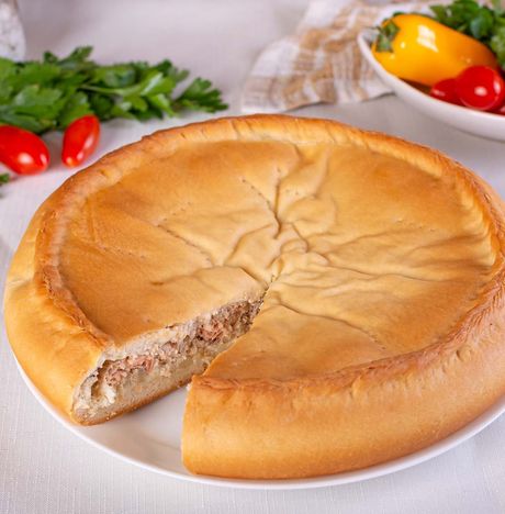 Пирог с горбушей и картофелем вес