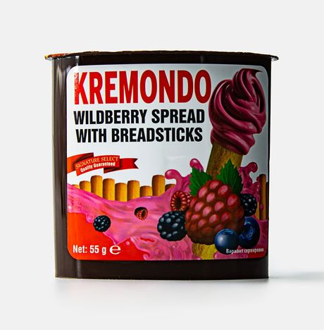 Набор Кремондо из пасты со вкусом лесные ягоды и хлебных палочек 55г