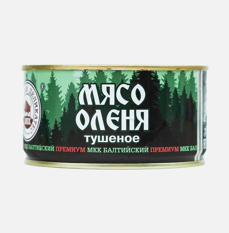 Мясо оленя МКК Балтийский тушеное Премиум ж/б/ключ 325г