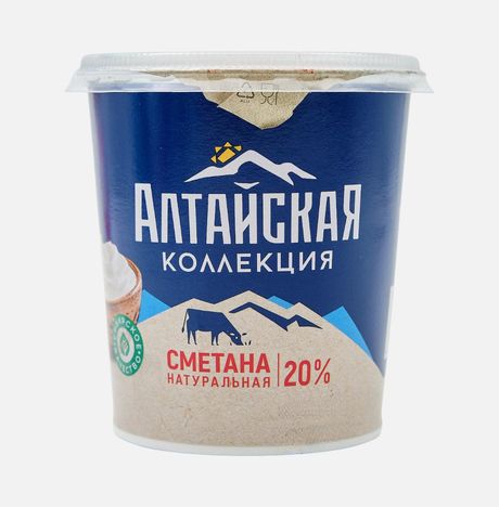 Сметана Алтайская коллекция 20% пл/ст 300г
