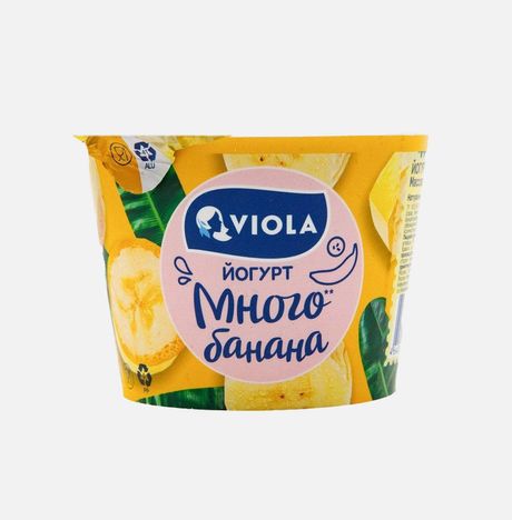 Йогурт Виола Вери Берри с бананам 2.6% пл/ст 180г