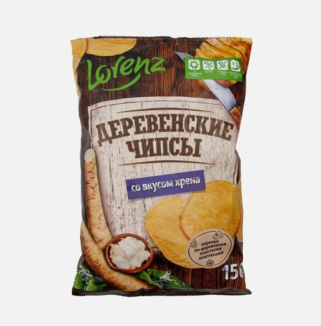 Чипсы Лоренц Деревенские чипсы со вкусом хрена 150г