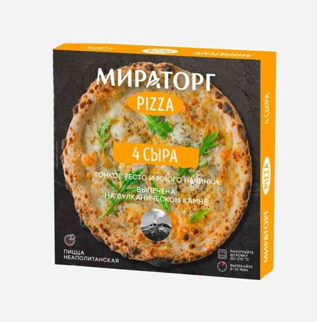 Пицца Мираторг 4 сыра к/к 390г 
