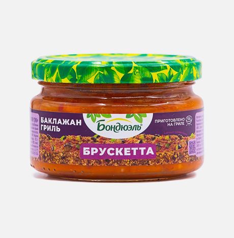 Брускетта Бондюэль Баклажан гриль из баклажан ст/б 220г