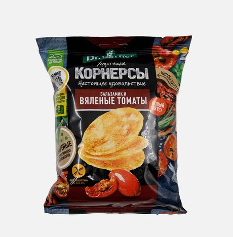 Чипсы Др Корнер Корнерсы кукурузно- рисовые с вял томат/бальзамиком 50г