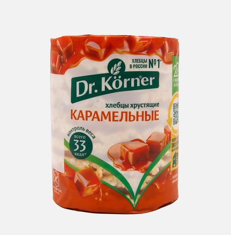 Хлебцы Др Корнер Кукурузно-рисовые карамельные 90г