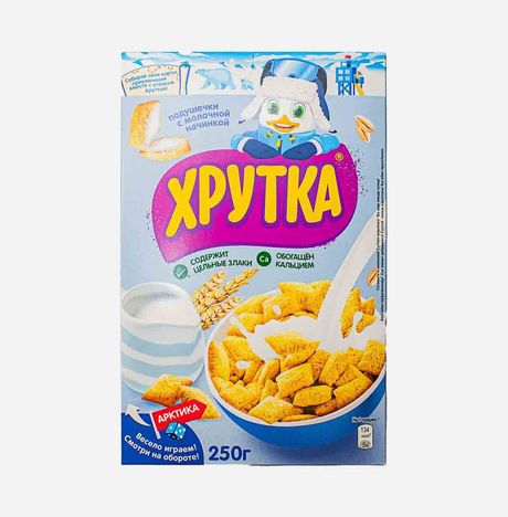 Завтрак Нестле Хрутка молочные подушечки к/к 250г
