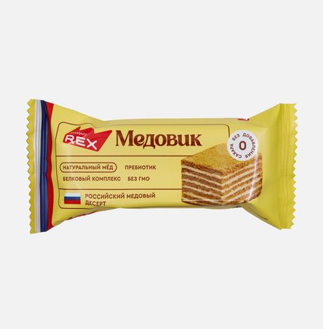 Пирожное Протеин Рекс Вокруг света Медовик протеиновое 40г