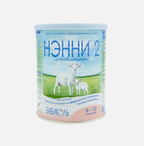 Смесь Нэнни 2 молоч с пребиот на осн коз мол с 6-12мес ж/б 400г