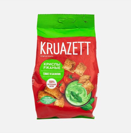 Сухарики Круазетт Криспы ржаные с томатом/базиликом 70г