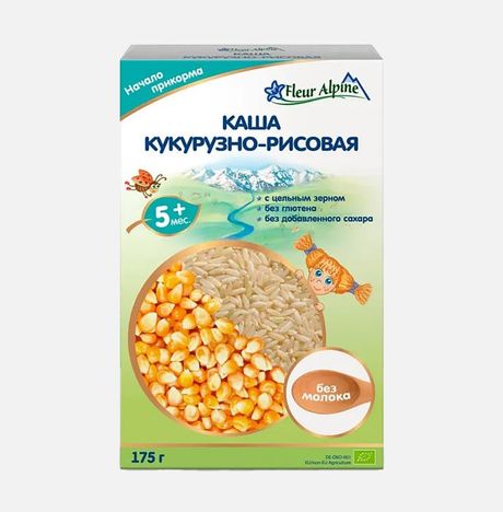 Каша Флер Альпин Кукурузно-рисовая с 5мес к/к 175г