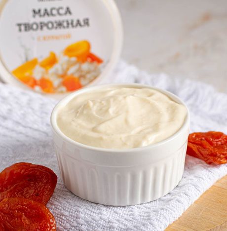 Творожная масса Особая 23% с курагой Наша Сыроварня вес