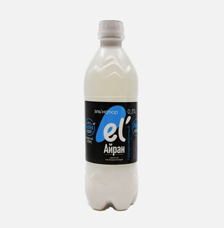 Напиток к/м Эльнатюр Айран газ 0.5% 0,5л