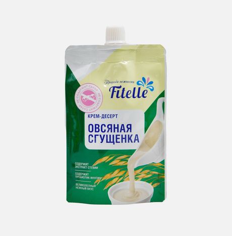 Крем-десерт Фителле Овсяная сгущенка без сахара дой/пак 100г