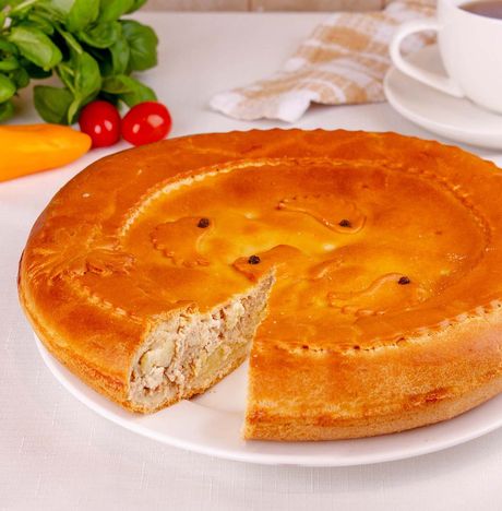 Пирог с кетой и картофелем 500г