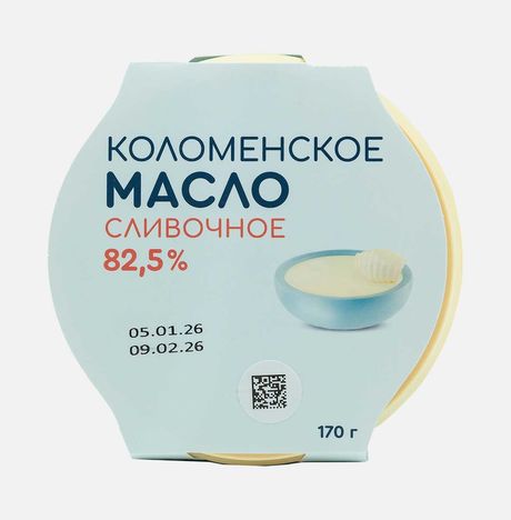 Масло Коломенское сливочное 82.5% 170г