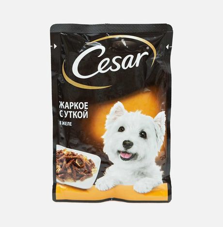 Корм Цезарь Жаркое с уткой д/собак пауч 85г