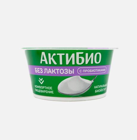 Биойогурт АктиБио безлактоз обогащ бифидобактериями 3.4% 130г