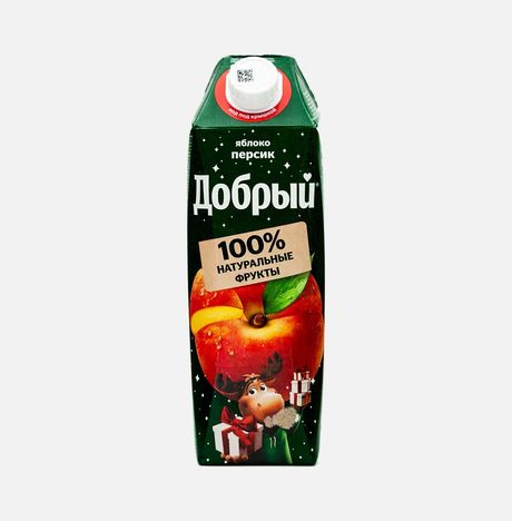 Напиток Добрый Яблоко/персик сокосодержащий т/п 1л