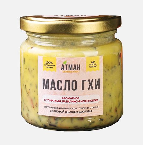 Масло Атман ГХИ ароматное с томатами/базиликом/чесноком 99%150г