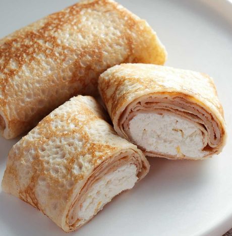 Блинчики с творогом и лимонной цедрой вес