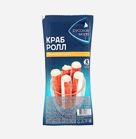 Крабовые палочки Русское море Краб-ролл с сыром имит охл 50г