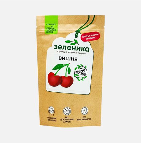 Вишня Зеленика Здоровый перекус сушеная 25г