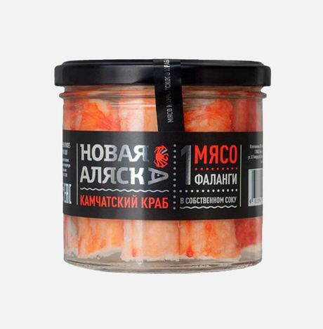Мясо краба Новая Аляска первая фаланга в с/с ст/б 250г