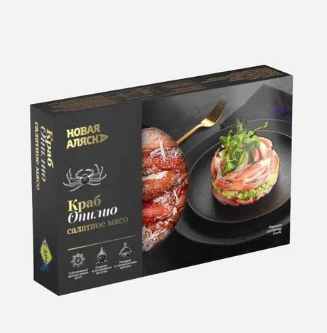 Мясо краба Опилио Новая Аляска салатное в/м к/к 200г