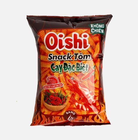 Чипсы Оиши супер острые со вкусом креветки 68г