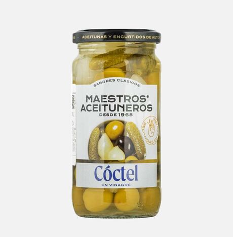Коктейль Маэстрос Асейтунерос огурцы/оливки/лук в уксусе 345г