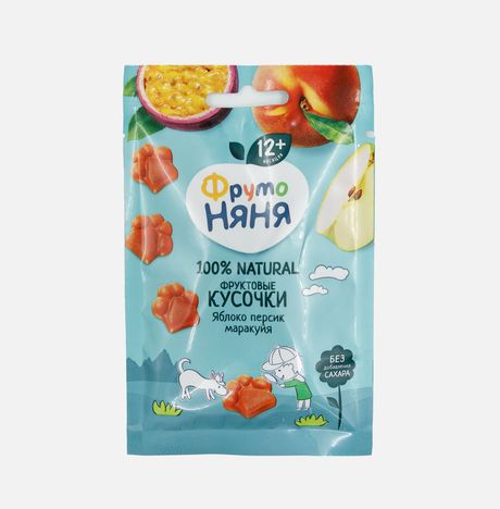 Фруктовые кусочки ФрутоНяня яблоко/персик/маракуйя 15г