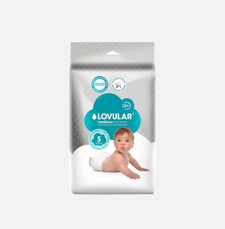 Пеленки Ловулар Хот Винд одноразовые 60*90см 5шт