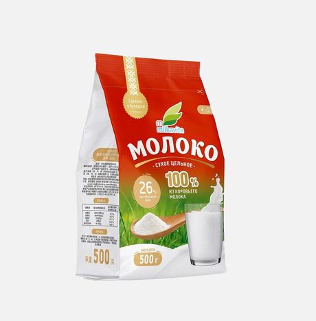 Молоко сухое Милкавита цельное сорт Стандарт 26% пл/уп 500г