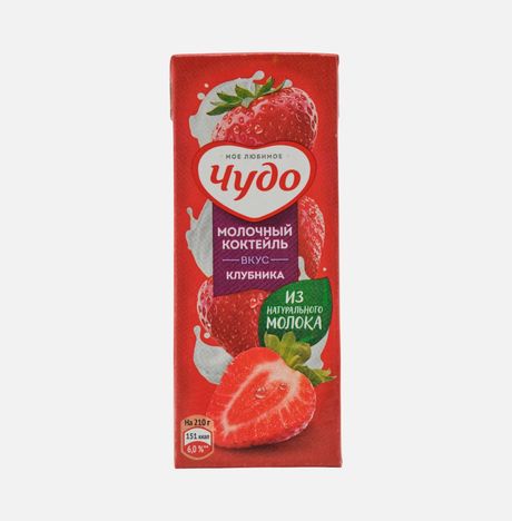 Коктейль Чудо молочный Клубника 2% т/п 200мл