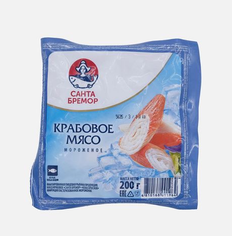Крабовое мясо Санта Бремор Бремор классическое имитация заморож 200г