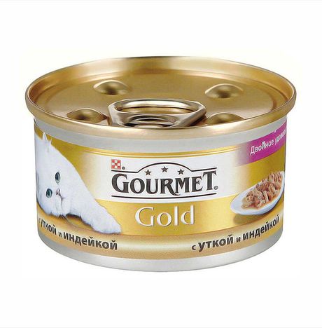 Корм Гурмэ Голд с уткой и индейкой ж/б/ключ 85г