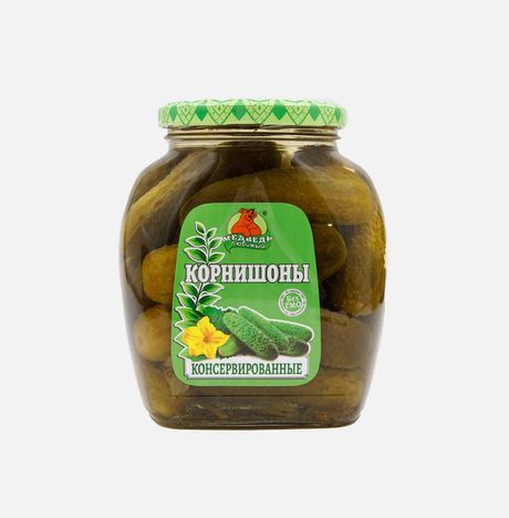 Корнишоны Медведь Любимый Премиум ст/б 720мл