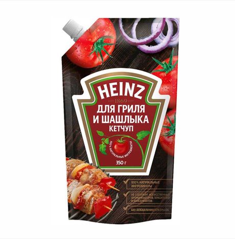 Кетчуп Хайнц для гриля и шашлыка дой/пак 350г