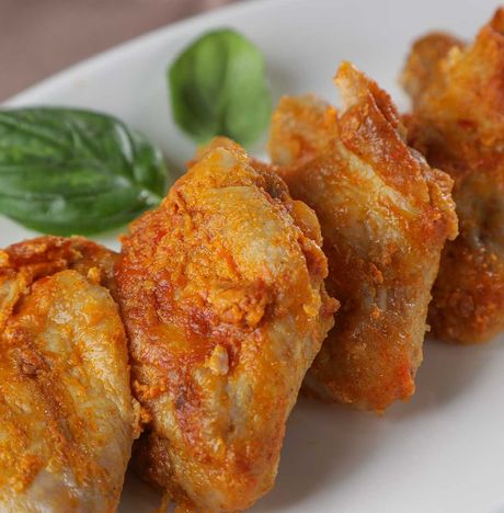 Крылышки куриные под маринадом жареные вес