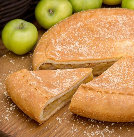 Пирог с яблоками вес