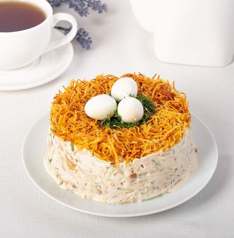 Салат Птичье гнездо с курицей вес