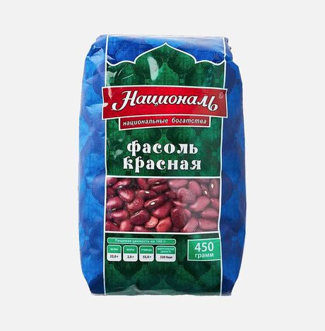Фасоль Националь красная пл/уп 450г