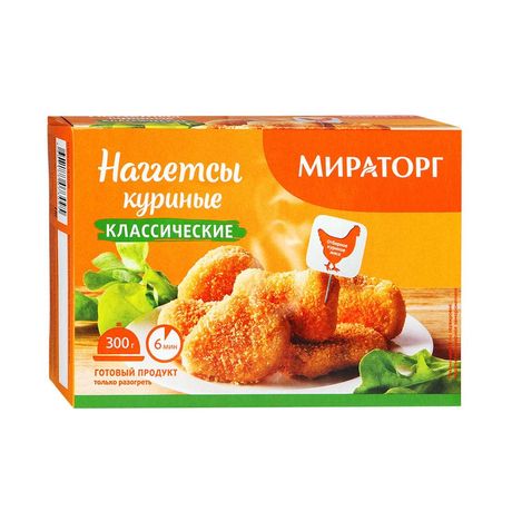 Наггетсы Мираторг Классические куриные с/м к/к 300г